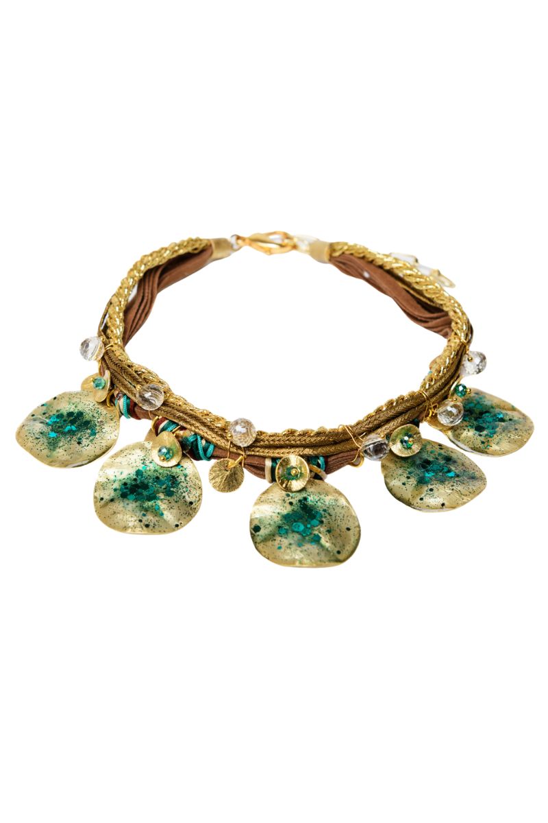 Collar Paillette Turquesa